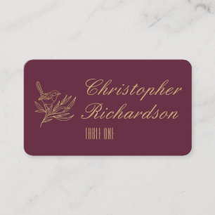 Gold Filigree Art Deco Fairy Wren Pack of Flat Place Card