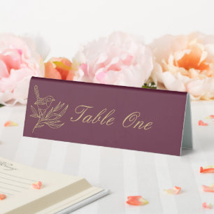 Gold Filigree Art Deco Fairy Wren Table Number Tent