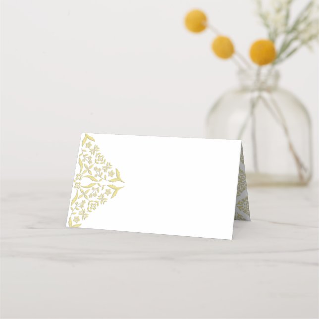 Gold Filigree Blank Place Cards (Front)