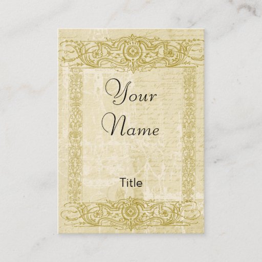 Customizable Gold Filigree Elegant Business Cards