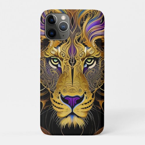 Gold Filigree Lion  iPhone 11 Pro Case