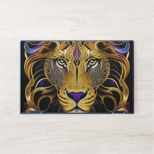 Gold Filigree Lion HP Laptop Skin