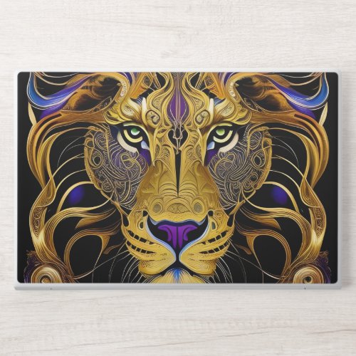 Gold Filigree Lion  HP Laptop Skin