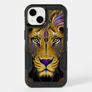 Gold Filigree Lion OtterBox iPhone 14 Case