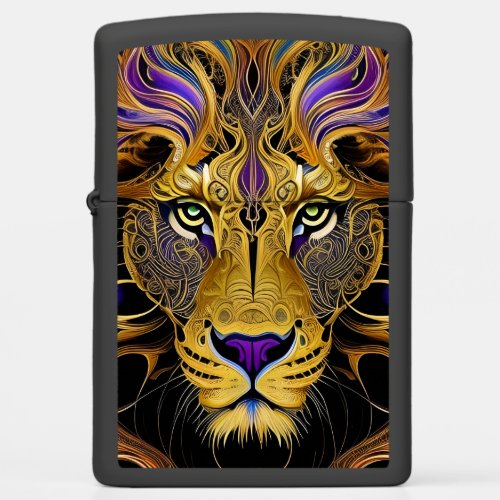 Gold Filigree Lion  Zippo Lighter