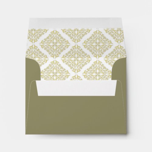 Gold Filigree RSVP return envelope