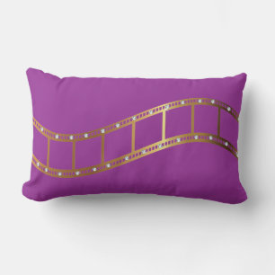 Gold Film Strip with Diamonds Pillow