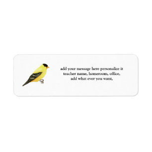 gold finch, yellow bird, Stickers, Label