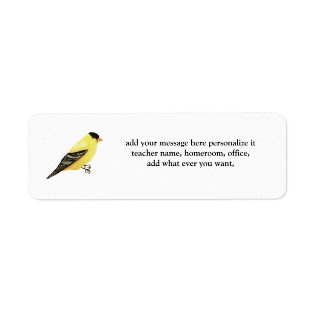 gold finch, yellow bird, Stickers, Label (Front)