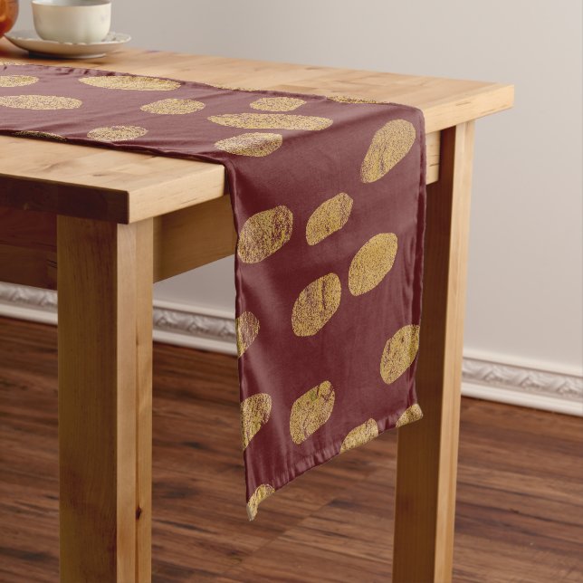 Gold Finger Prints Short Table Runner (In Situ)