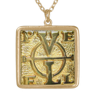 Gold Finish John Dee PELE Enochian Pendant Chain