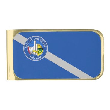 Gold finish Money Clip with flag of Las Vegas Gold finish Money Clip with flag of Las Vegas
