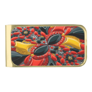 Gold finish Money Clip with Germany Colors