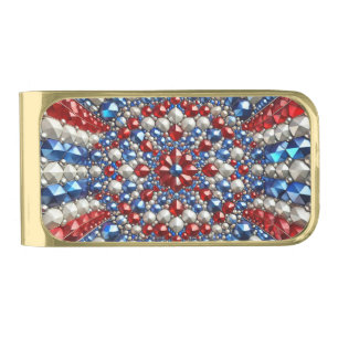 Gold finish Money Clip with Netherlands Colors