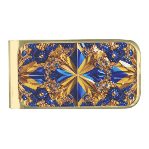 Gold finish Money Clip with Sweden Colors