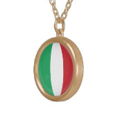 Gold finish Necklace Italy Italian flag | Zazzle