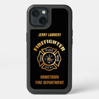 Gold Firefighter Name Template iPhone 13 Case