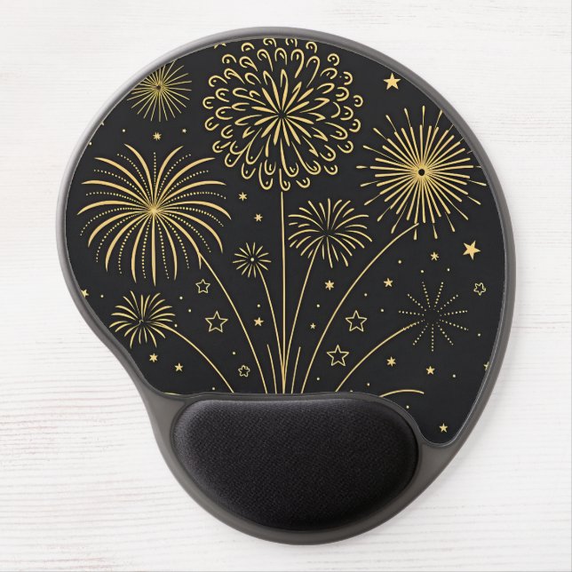 Gold Fireworks Premium Mousepad (Front)