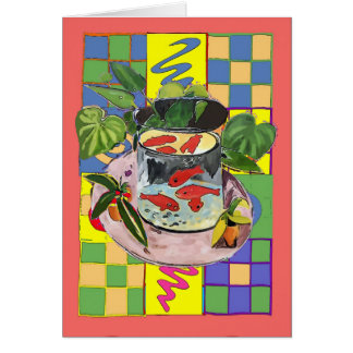 Gold Fish Abstract Cards