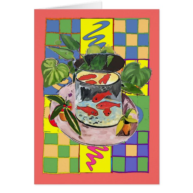 Gold Fish Abstract Cards (Front)