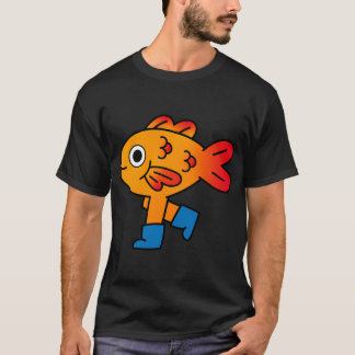 Gold fish boots art T-Shirt