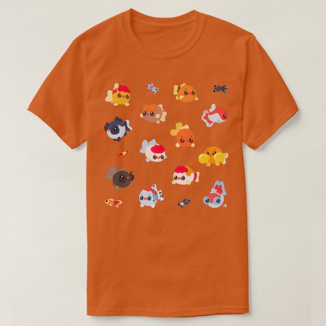 Gold Fish Clipart T-Shirt (Design Front)