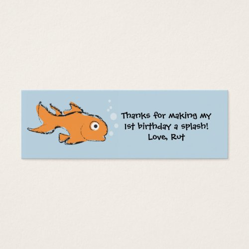 Gold Fish Favor Tag Business Card