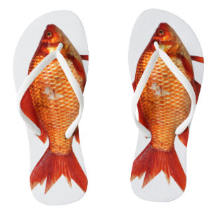 Gold Fish Flip Flops
