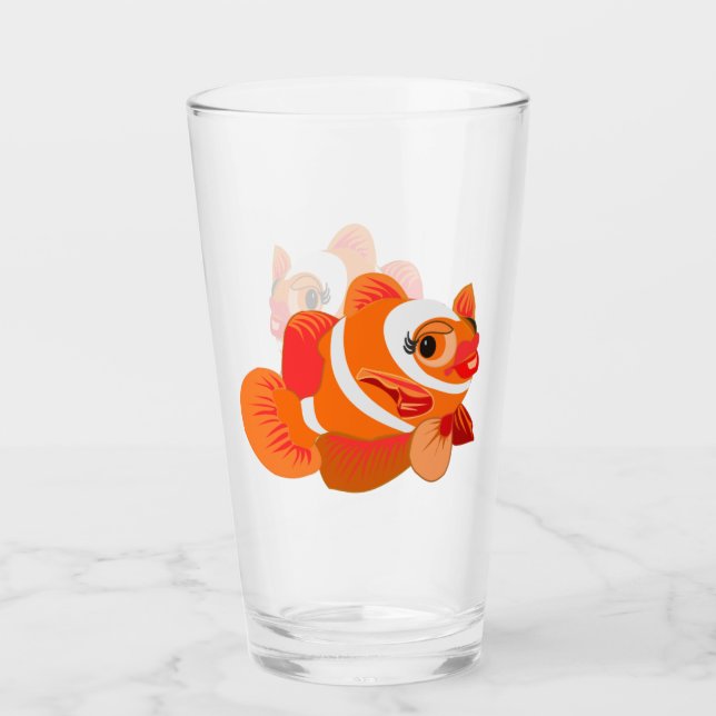 Gold Fish Glass - Customizable (Front)