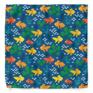 Gold Fish in Aquarium Bandana