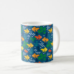 Gold Fish in Aquarium Coffee Mug