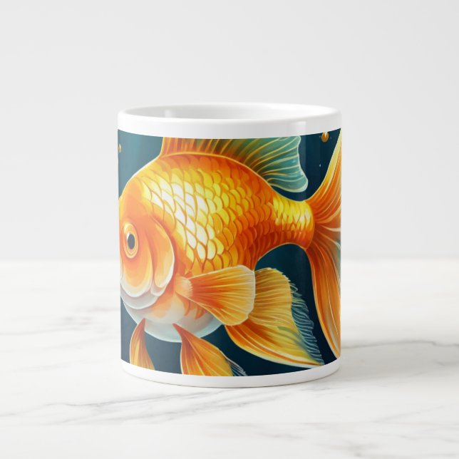 Gold Fish in Underwater Giant Coffee Mug (Front)