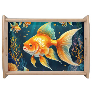 Gold Fish in Underwater Serving Tray