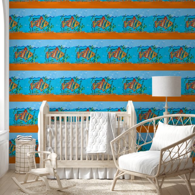 Gold Fish Mosaic Wallpaper (Kids)