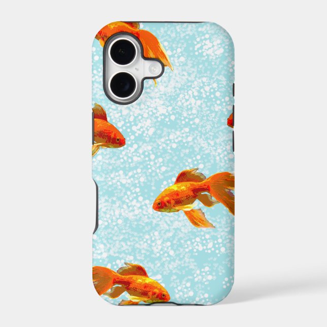 gold fish pattern iphone case (Back)