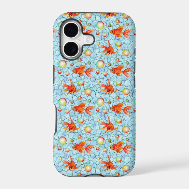 gold fish pattern iphone case (Back)