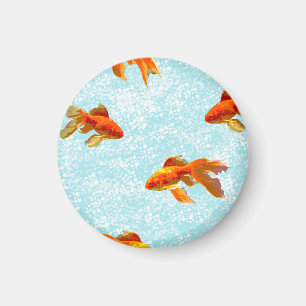 gold fish pattern magnet