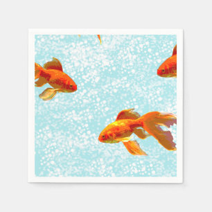 gold fish pattern napkins