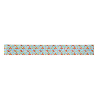gold fish pattern satin ribbon
