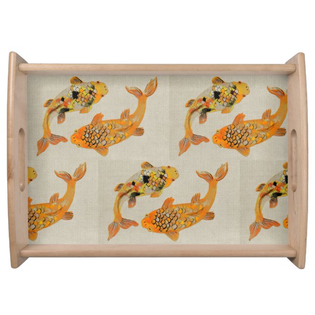 Gold Fish Pond Serving Tray (Front)