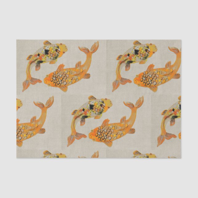 Gold Fish Pond Tissue Paper (Front)