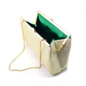 Gold Flake And Emerald Green Evening Clutch (Inside)