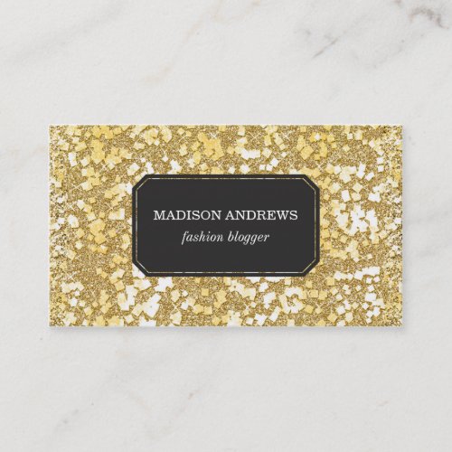 Gold Flake Sparkle Pattern Business Card