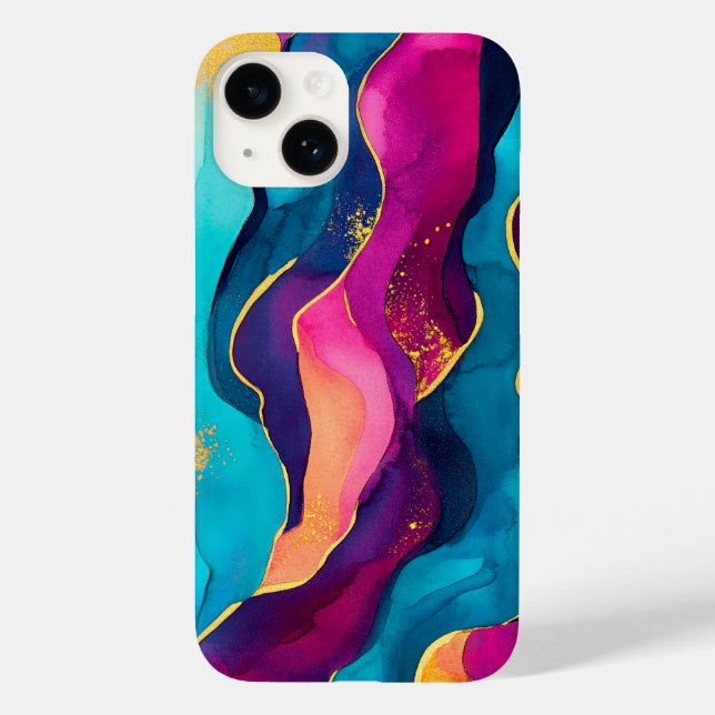 Gold Flaked Pattern Case-Mate iPhone Case (Back)