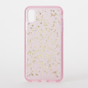 Gold Flakes and Pink Glitter Speck iPhone XS Max Case