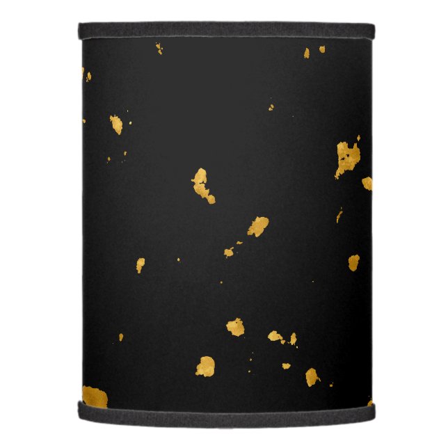 Gold Flakes Black Lamp Shade (Left)
