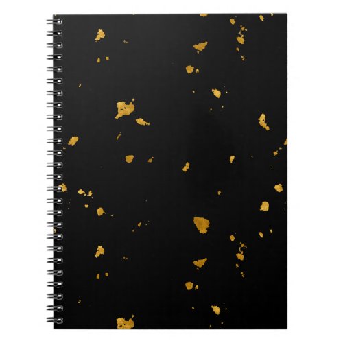 Gold Flakes Black Notebook