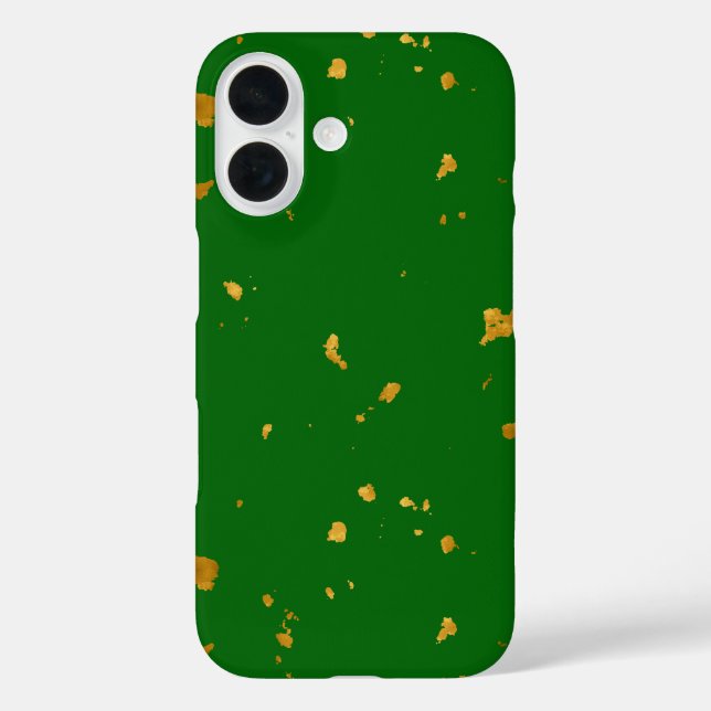 Gold Flakes on Emerald Green Case-Mate iPhone Case (Back)