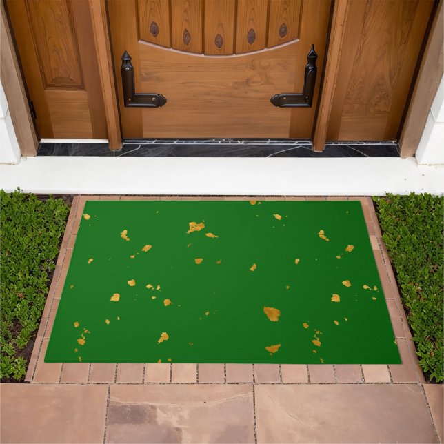 Gold Flakes on Emerald Green Doormat (Outdoor)
