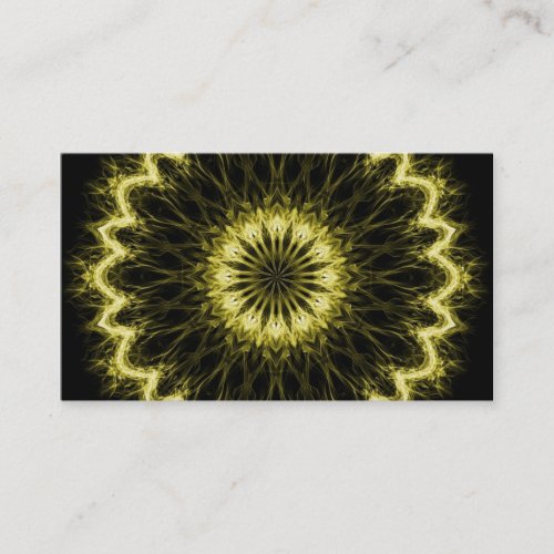 Gold Flaming Flower Business Card